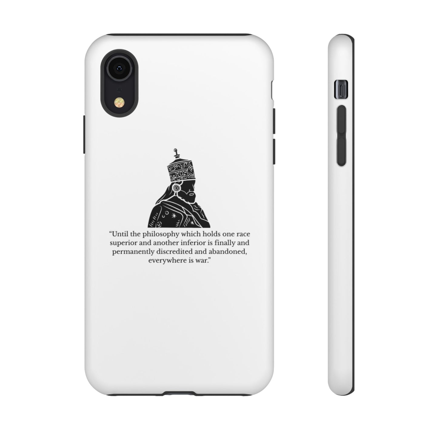Tough Cases — 'Until the philosophy...' Quote Military Helmet Phone Case
