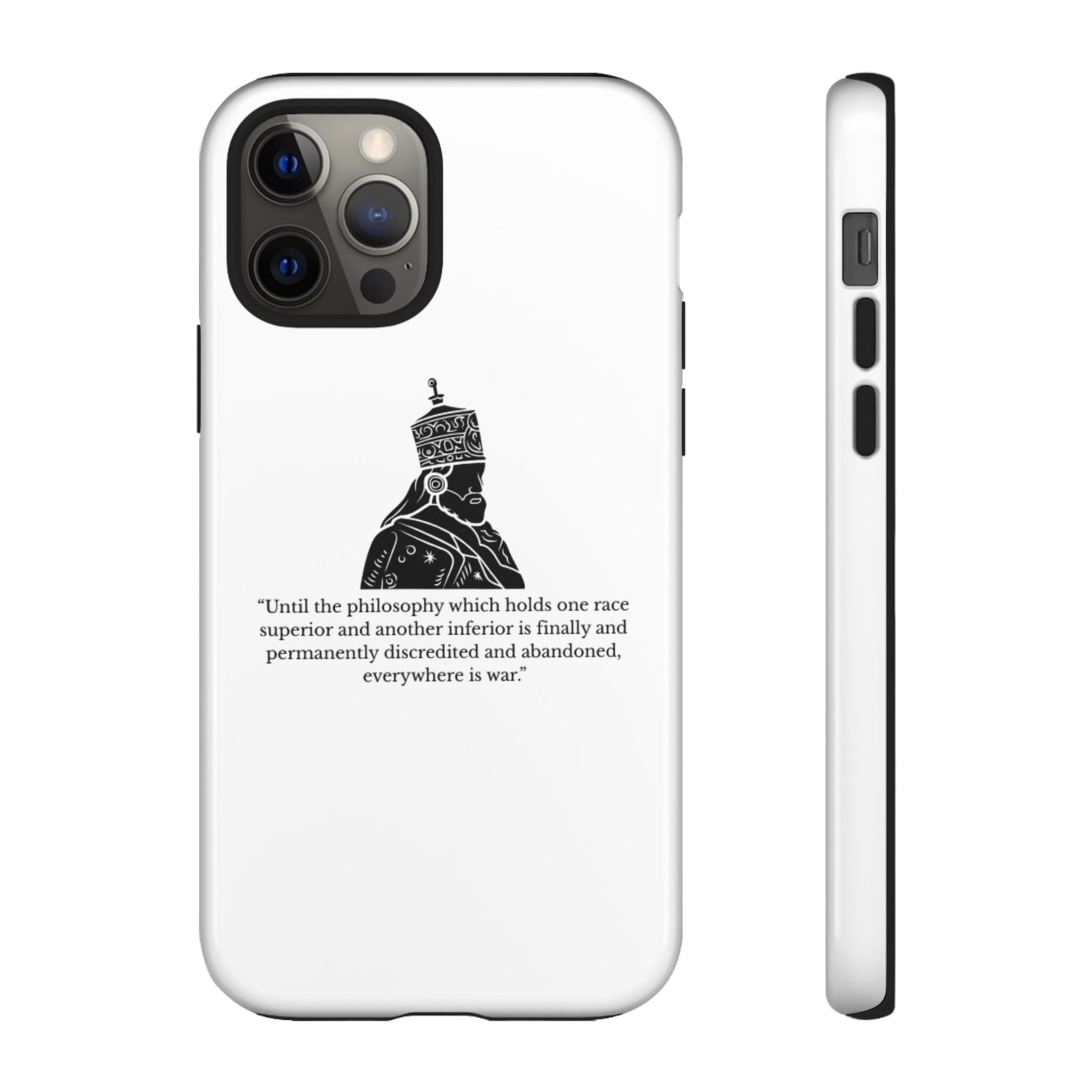 Tough Cases — 'Until the philosophy...' Quote Military Helmet Phone Case