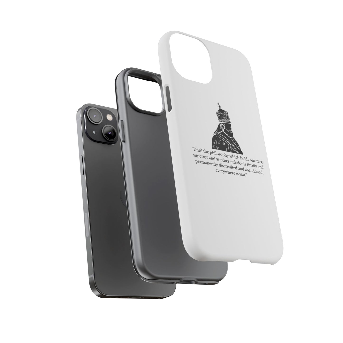Tough Cases — 'Until the philosophy...' Quote Military Helmet Phone Case