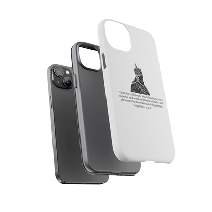 Tough Cases — 'Until the philosophy...' Quote Military Helmet Phone Case