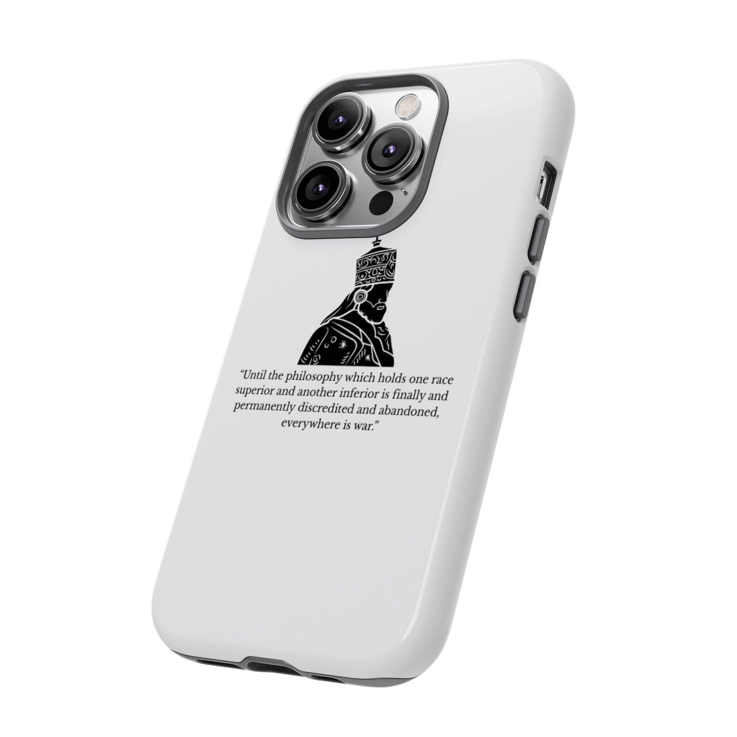 Tough Cases — 'Until the philosophy...' Quote Military Helmet Phone Case
