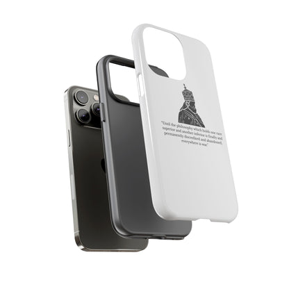 Tough Cases — 'Until the philosophy...' Quote Military Helmet Phone Case
