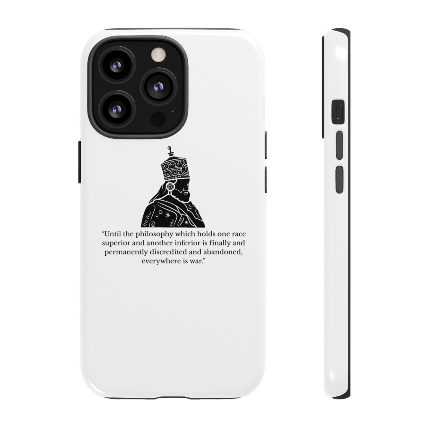 Tough Cases — 'Until the philosophy...' Quote Military Helmet Phone Case