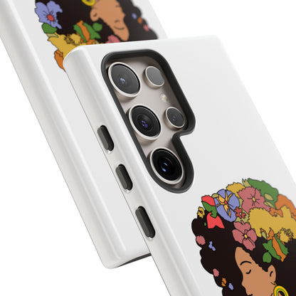 Afro Floral Phone Case — "I come as one, but I stand as ten thousand."