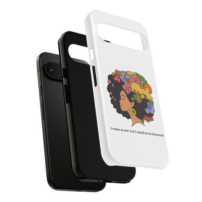 Afro Floral Phone Case — "I come as one, but I stand as ten thousand."