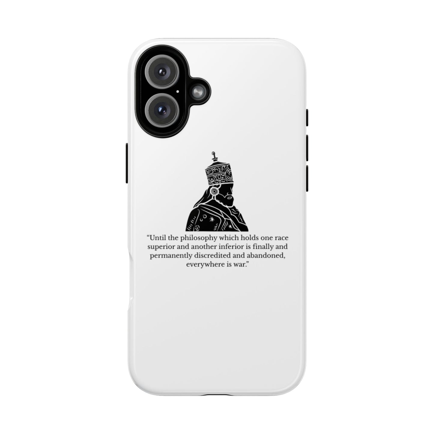 Tough Cases — 'Until the philosophy...' Quote Military Helmet Phone Case