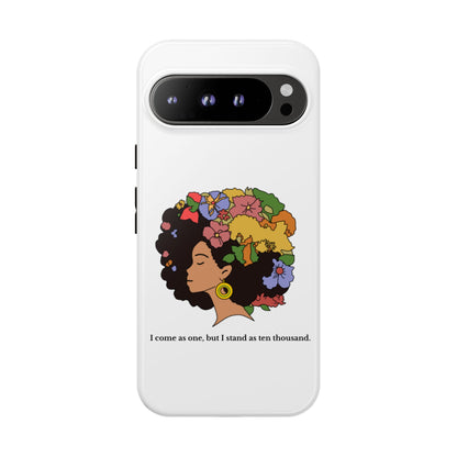 Afro Floral Phone Case — "I come as one, but I stand as ten thousand."