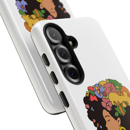 Afro Floral Phone Case — "I come as one, but I stand as ten thousand."