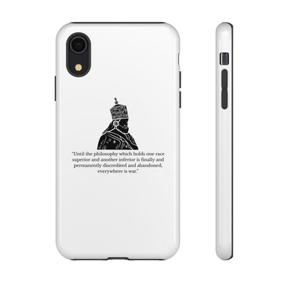 Tough Cases — 'Until the philosophy...' Quote Military Helmet Phone Case