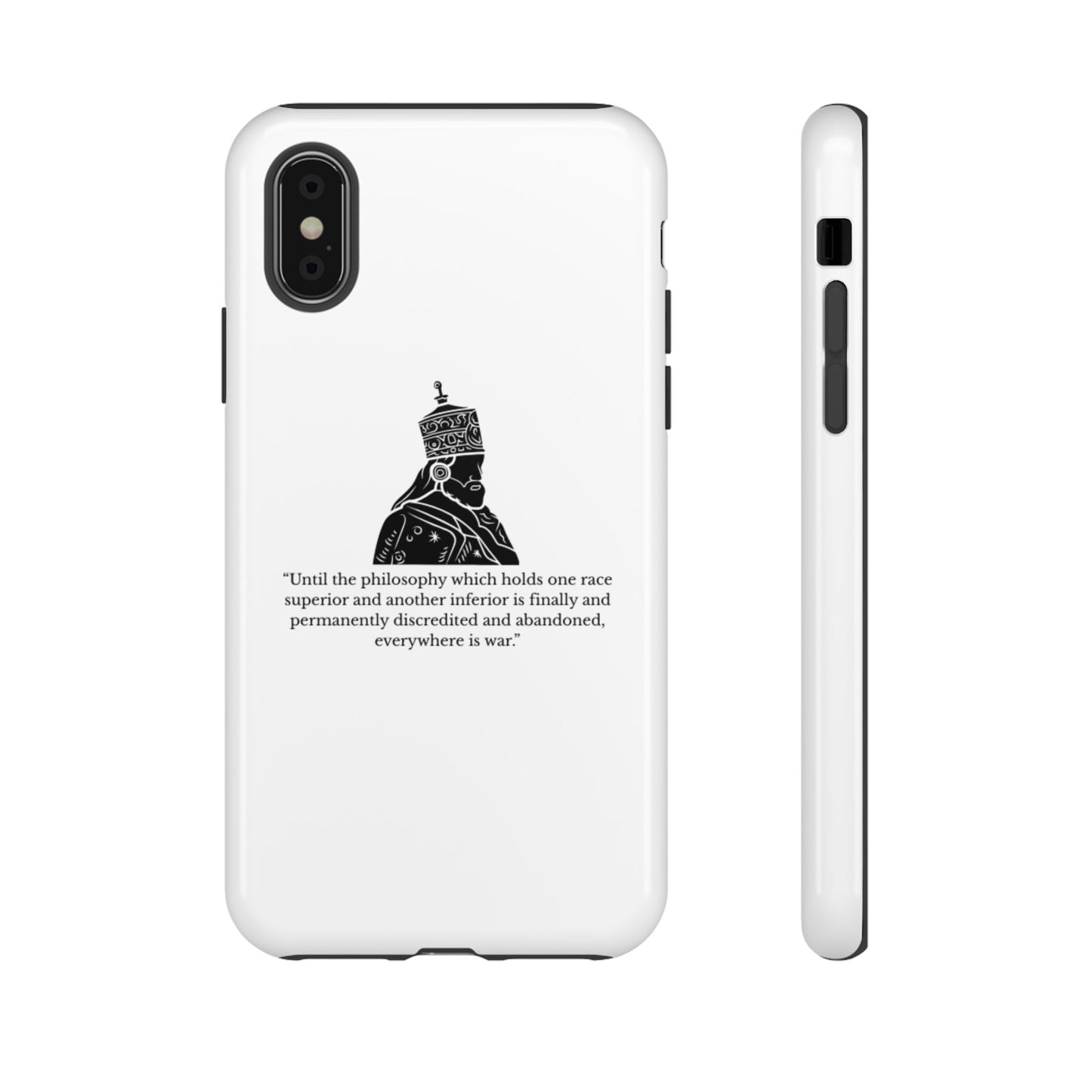Tough Cases — 'Until the philosophy...' Quote Military Helmet Phone Case