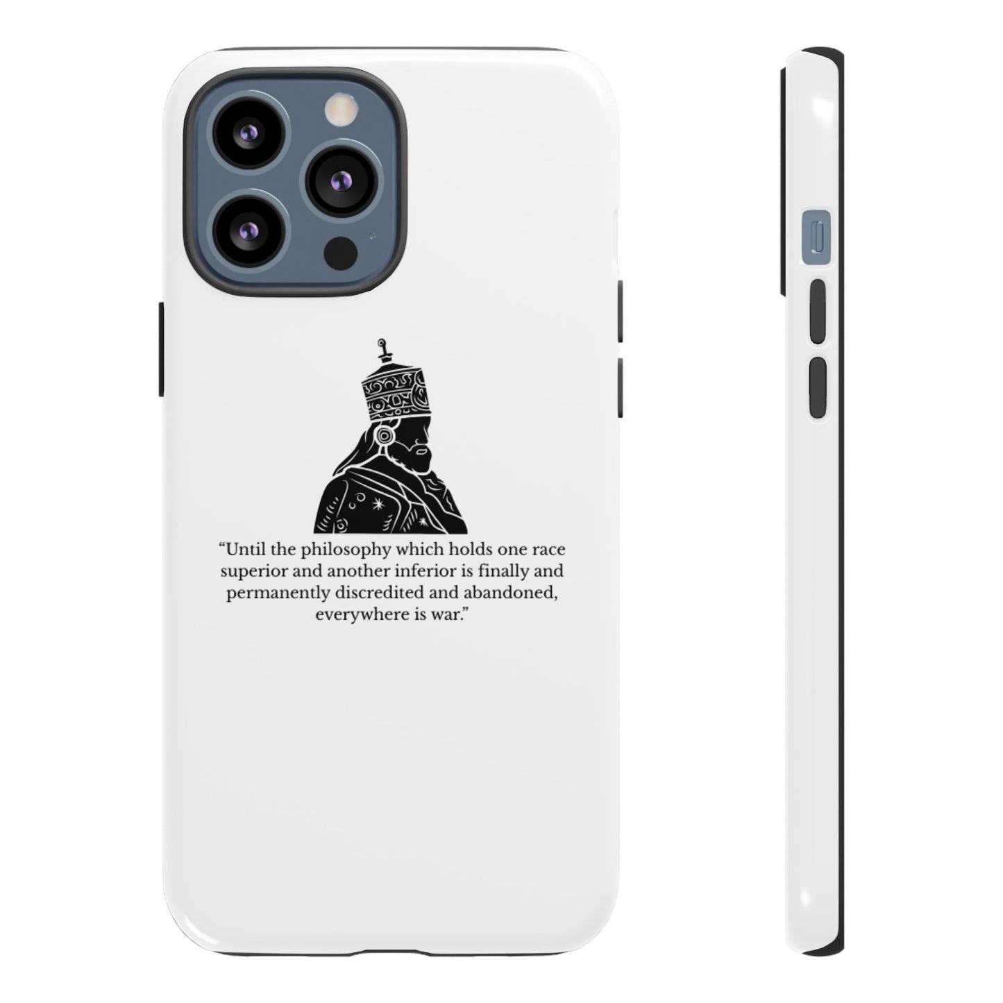 Tough Cases — 'Until the philosophy...' Quote Military Helmet Phone Case