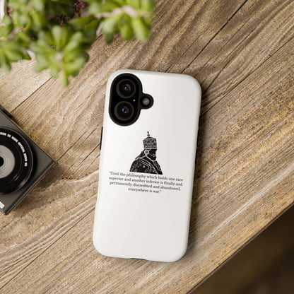 Tough Cases — 'Until the philosophy...' Quote Military Helmet Phone Case