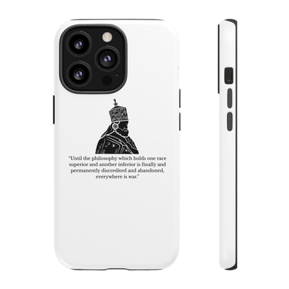 Tough Cases — 'Until the philosophy...' Quote Military Helmet Phone Case