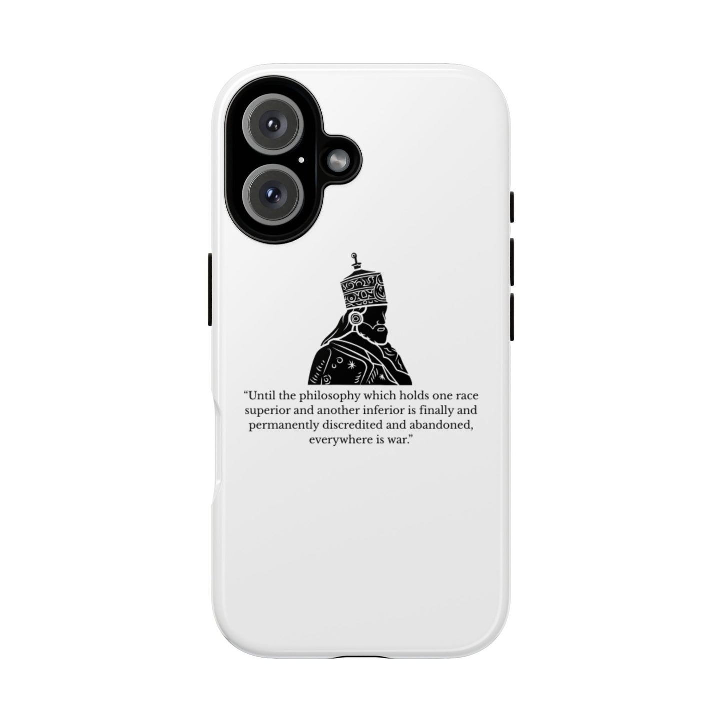 Tough Cases — 'Until the philosophy...' Quote Military Helmet Phone Case