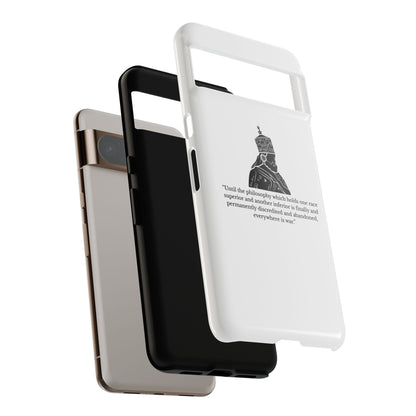 Tough Cases — 'Until the philosophy...' Quote Military Helmet Phone Case