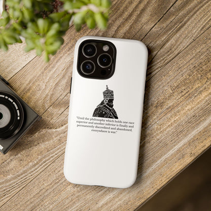 Tough Cases — 'Until the philosophy...' Quote Military Helmet Phone Case