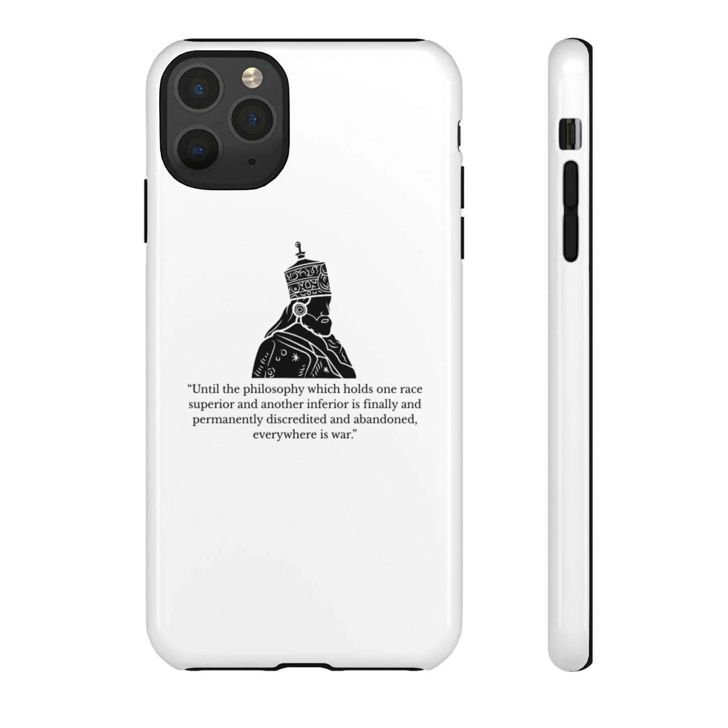 Tough Cases — 'Until the philosophy...' Quote Military Helmet Phone Case