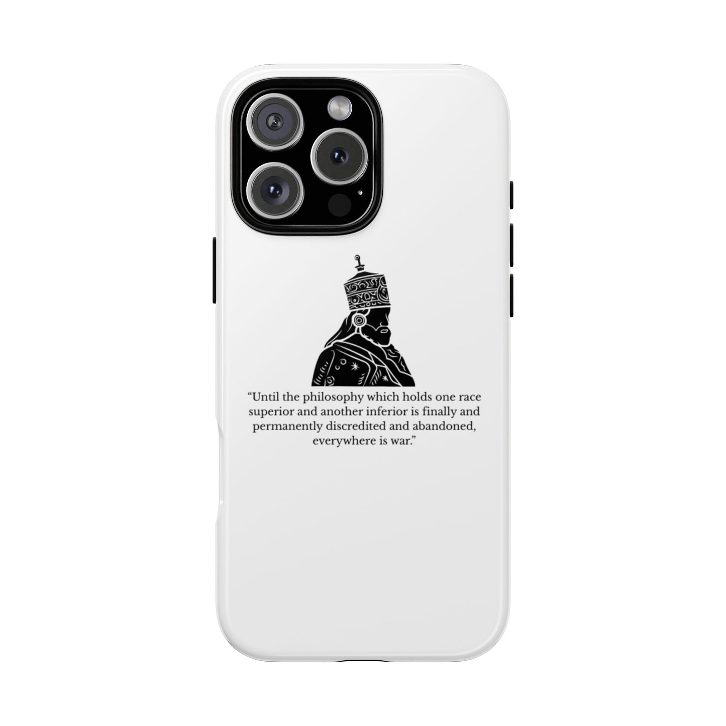Tough Cases — 'Until the philosophy...' Quote Military Helmet Phone Case