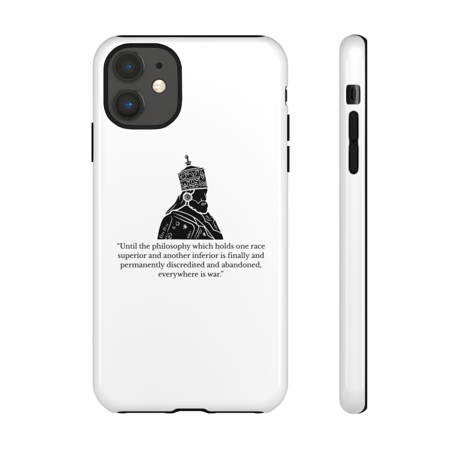 Tough Cases — 'Until the philosophy...' Quote Military Helmet Phone Case