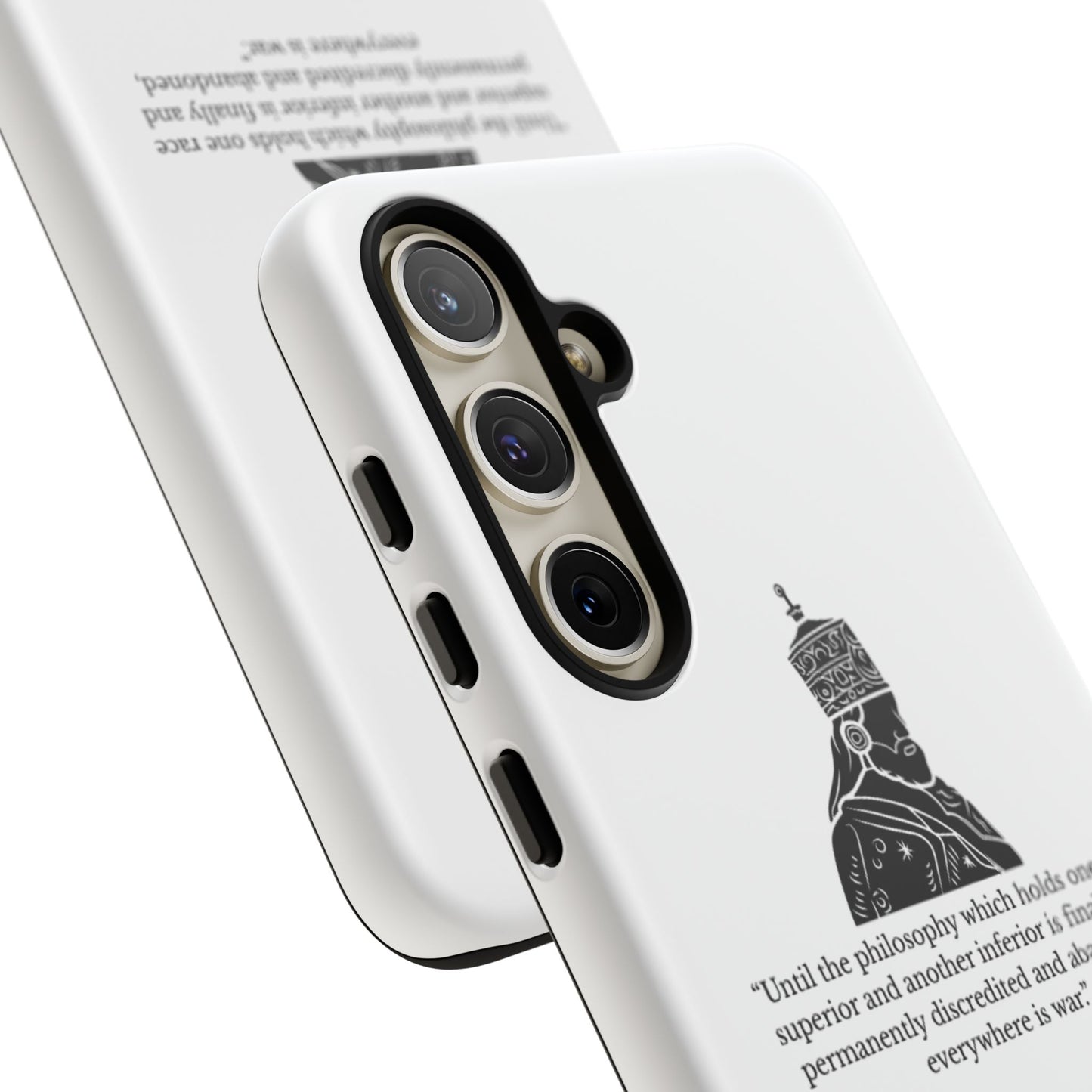 Tough Cases — 'Until the philosophy...' Quote Military Helmet Phone Case
