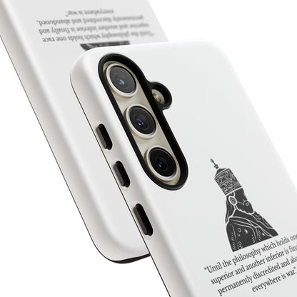 Tough Cases — 'Until the philosophy...' Quote Military Helmet Phone Case