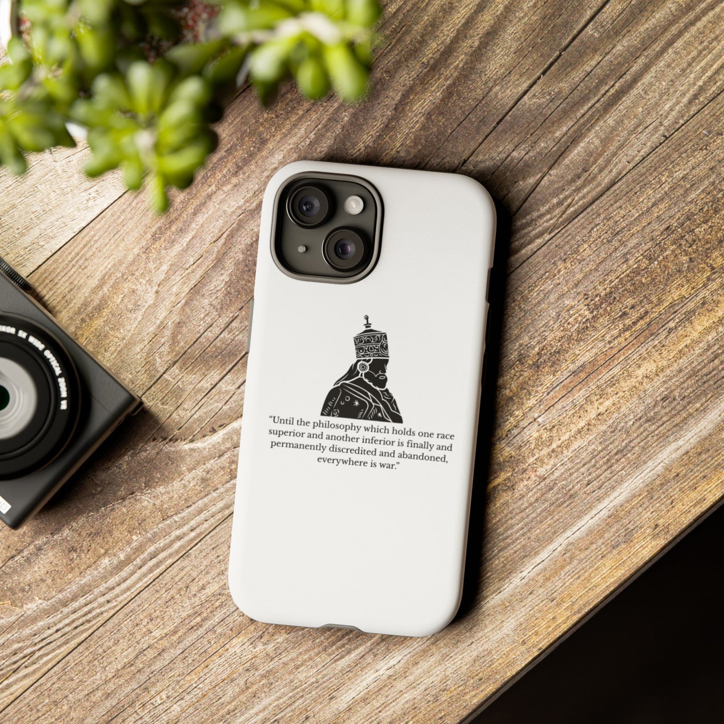 Tough Cases — 'Until the philosophy...' Quote Military Helmet Phone Case
