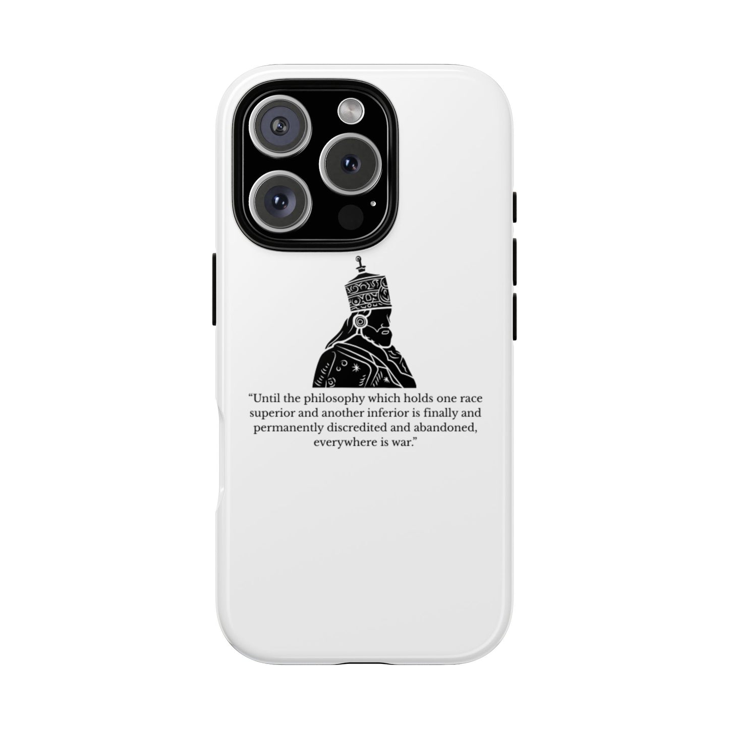Tough Cases — 'Until the philosophy...' Quote Military Helmet Phone Case