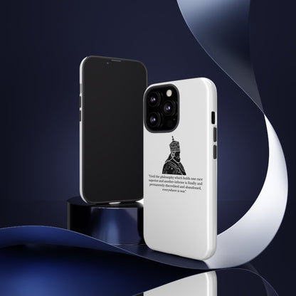 Tough Cases — 'Until the philosophy...' Quote Military Helmet Phone Case