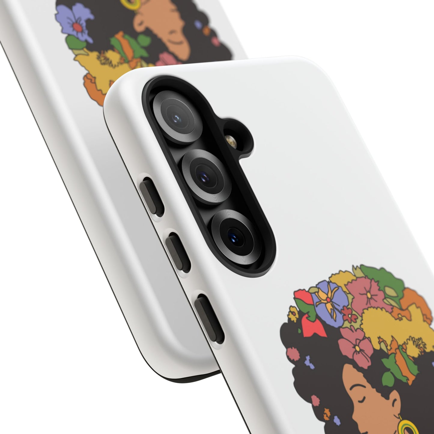 Afro Floral Phone Case — "I come as one, but I stand as ten thousand."