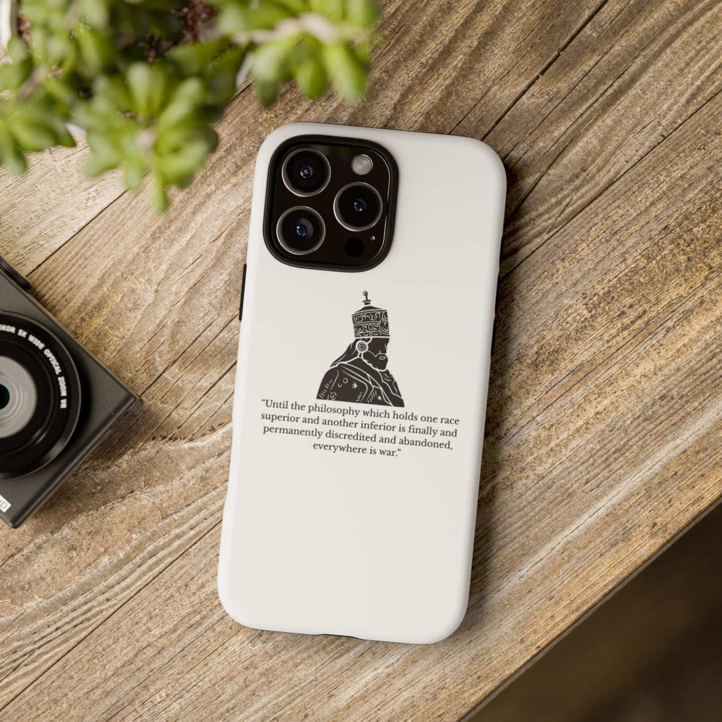 Tough Cases — 'Until the philosophy...' Quote Military Helmet Phone Case