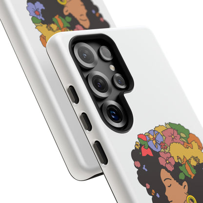Afro Floral Phone Case — "I come as one, but I stand as ten thousand."