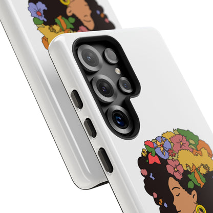 Afro Floral Phone Case — "I come as one, but I stand as ten thousand."