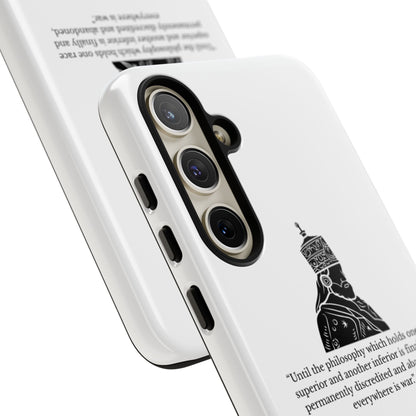 Tough Cases — 'Until the philosophy...' Quote Military Helmet Phone Case