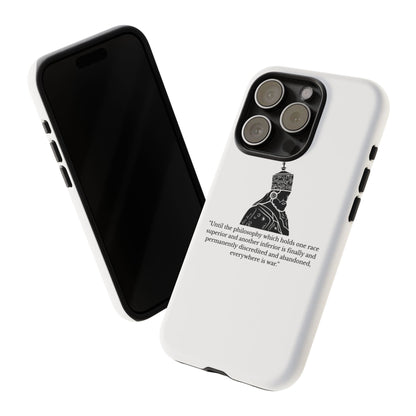 Tough Cases — 'Until the philosophy...' Quote Military Helmet Phone Case