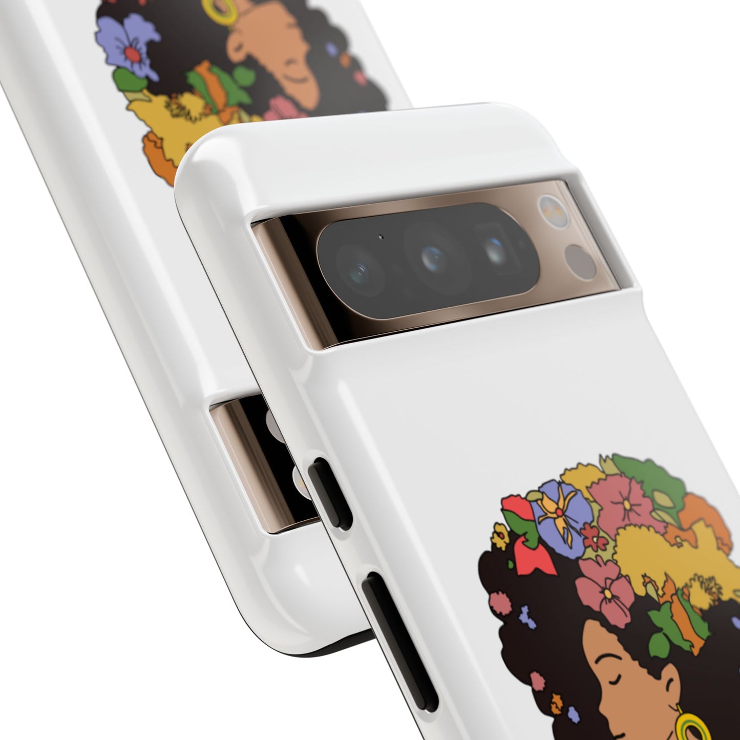 Afro Floral Phone Case — "I come as one, but I stand as ten thousand."