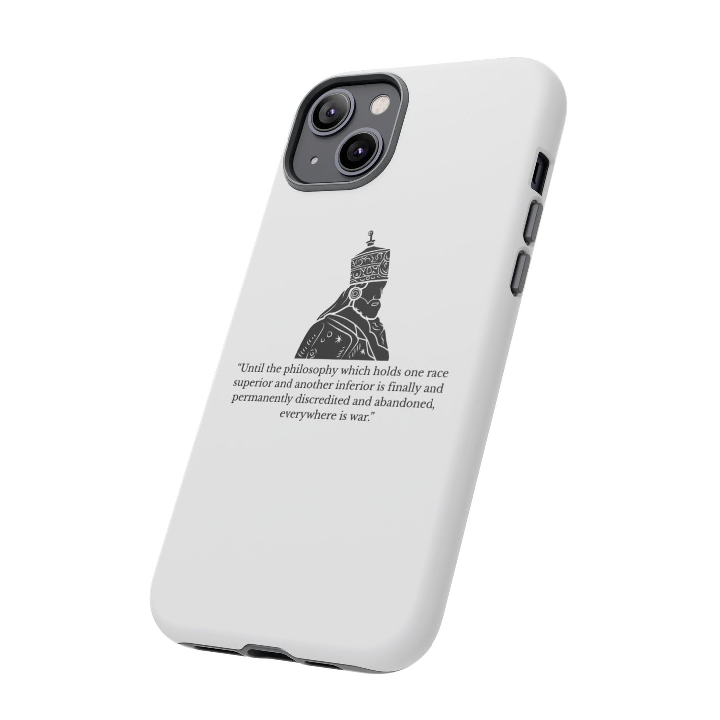 Tough Cases — 'Until the philosophy...' Quote Military Helmet Phone Case