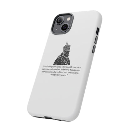 Tough Cases — 'Until the philosophy...' Quote Military Helmet Phone Case