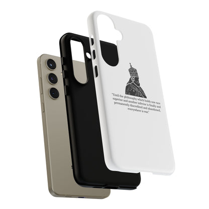 Tough Cases — 'Until the philosophy...' Quote Military Helmet Phone Case