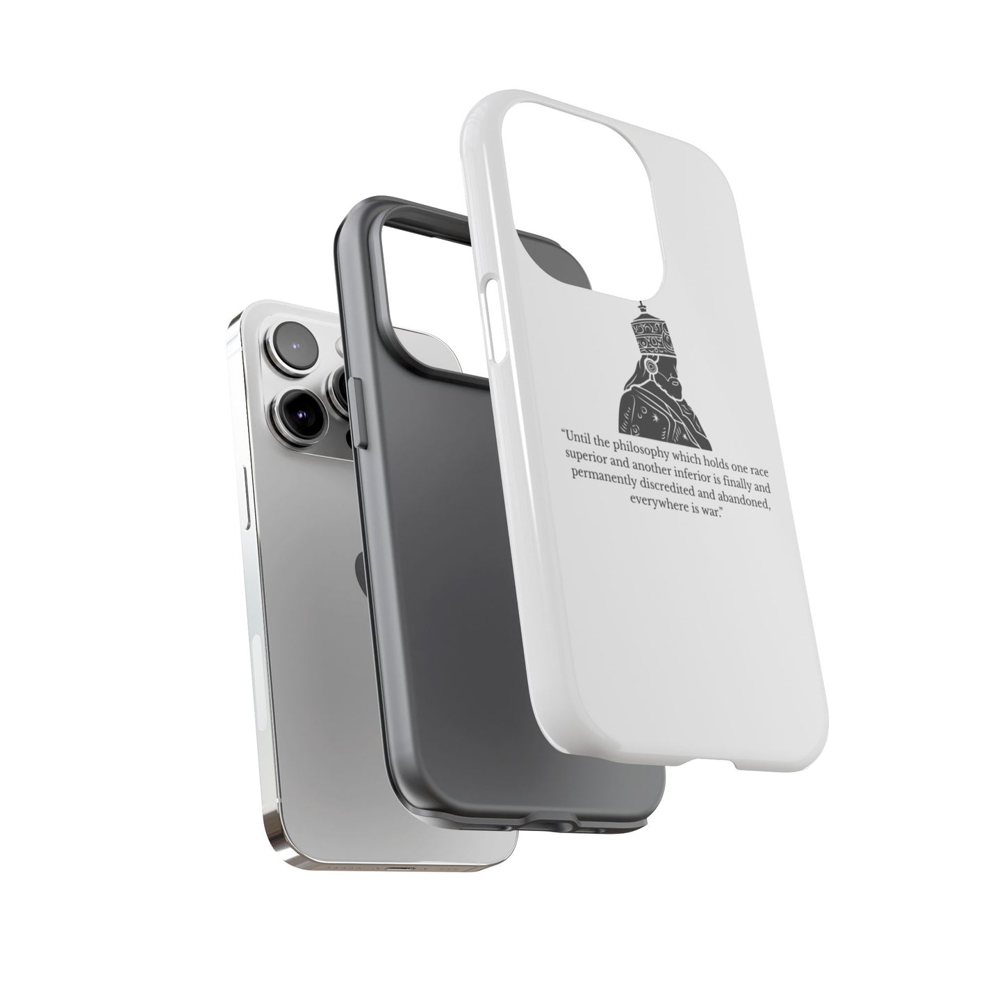 Tough Cases — 'Until the philosophy...' Quote Military Helmet Phone Case