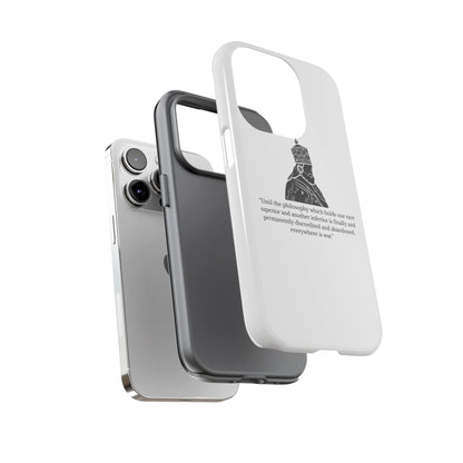 Tough Cases — 'Until the philosophy...' Quote Military Helmet Phone Case