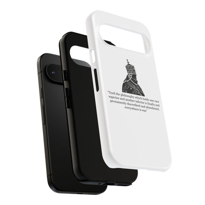 Tough Cases — 'Until the philosophy...' Quote Military Helmet Phone Case