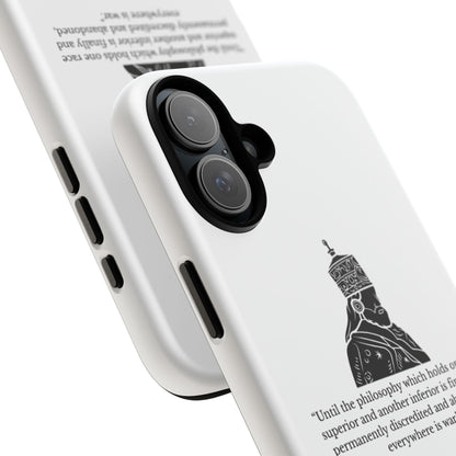 Tough Cases — 'Until the philosophy...' Quote Military Helmet Phone Case