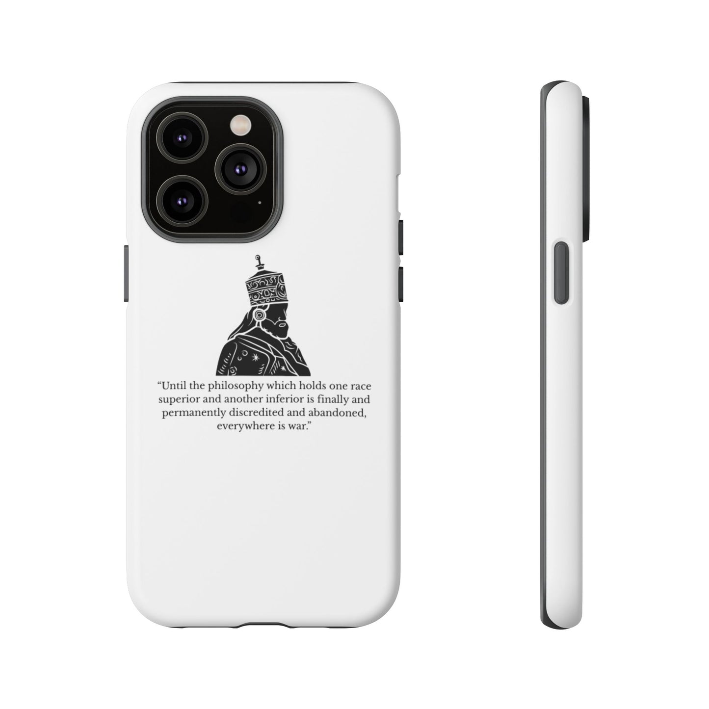 Tough Cases — 'Until the philosophy...' Quote Military Helmet Phone Case