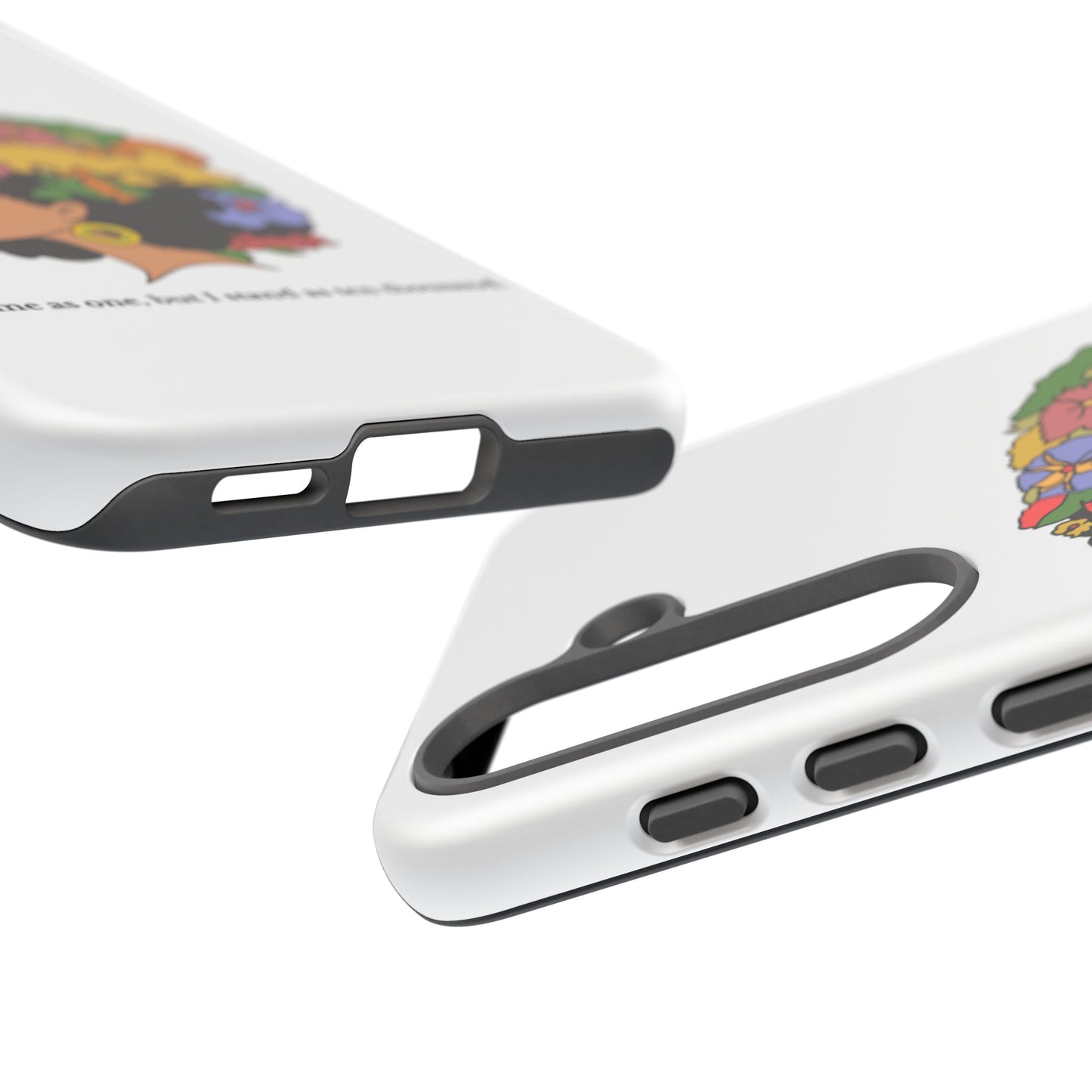 Afro Floral Phone Case — "I come as one, but I stand as ten thousand."