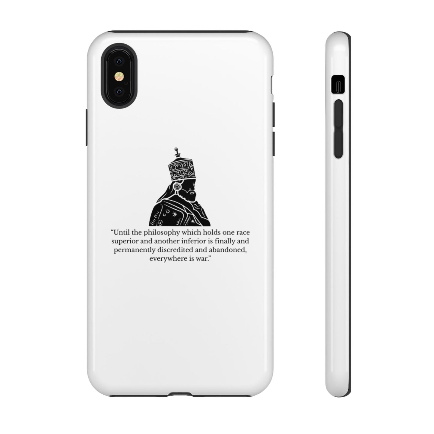 Tough Cases — 'Until the philosophy...' Quote Military Helmet Phone Case