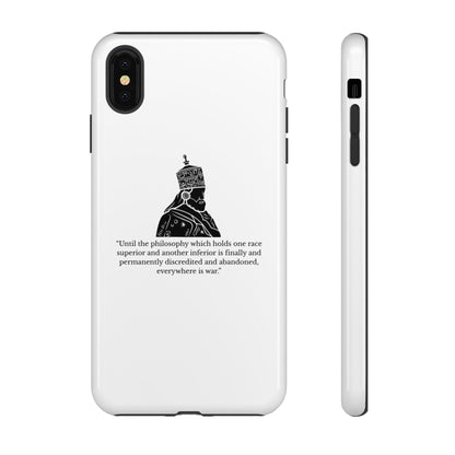 Tough Cases — 'Until the philosophy...' Quote Military Helmet Phone Case