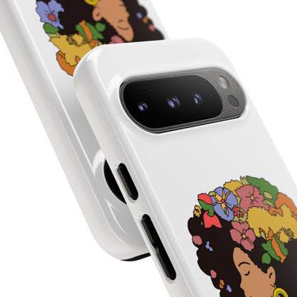 Afro Floral Phone Case — "I come as one, but I stand as ten thousand."