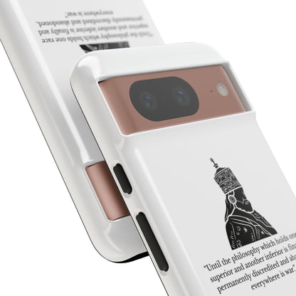 Tough Cases — 'Until the philosophy...' Quote Military Helmet Phone Case