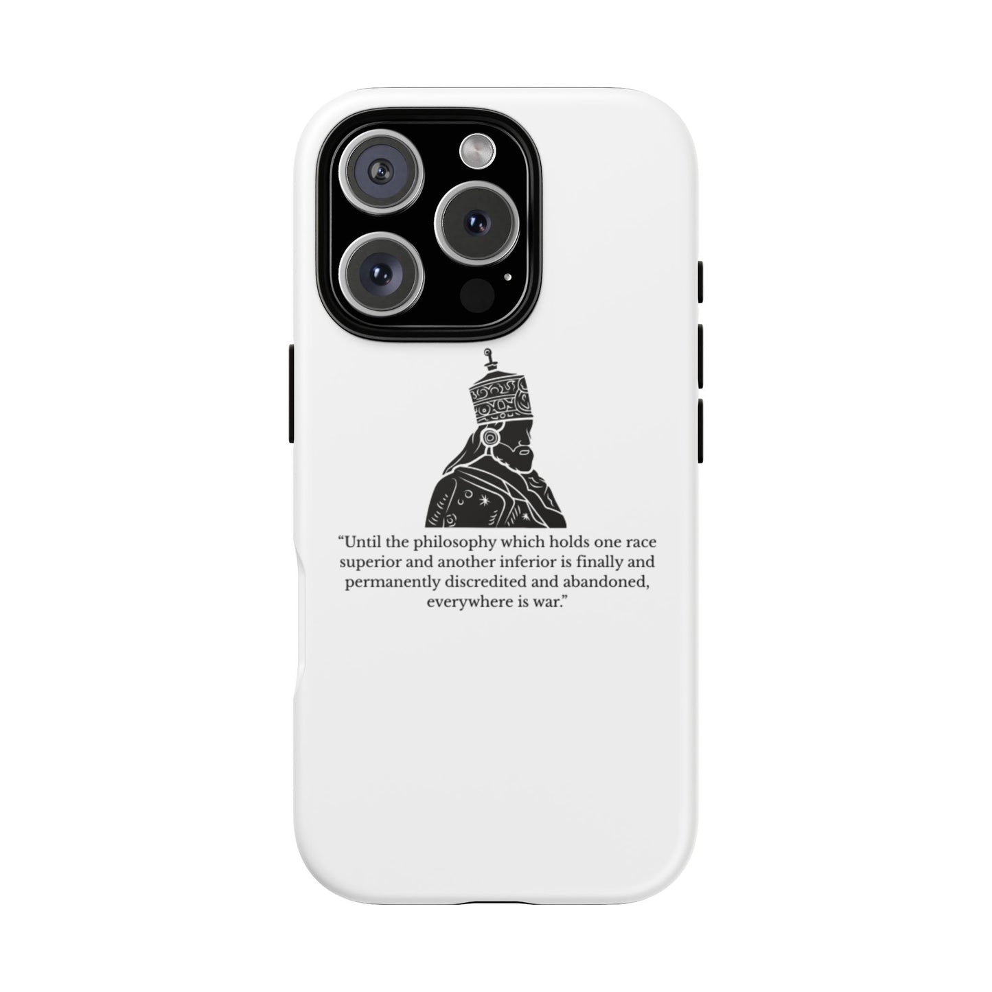Tough Cases — 'Until the philosophy...' Quote Military Helmet Phone Case