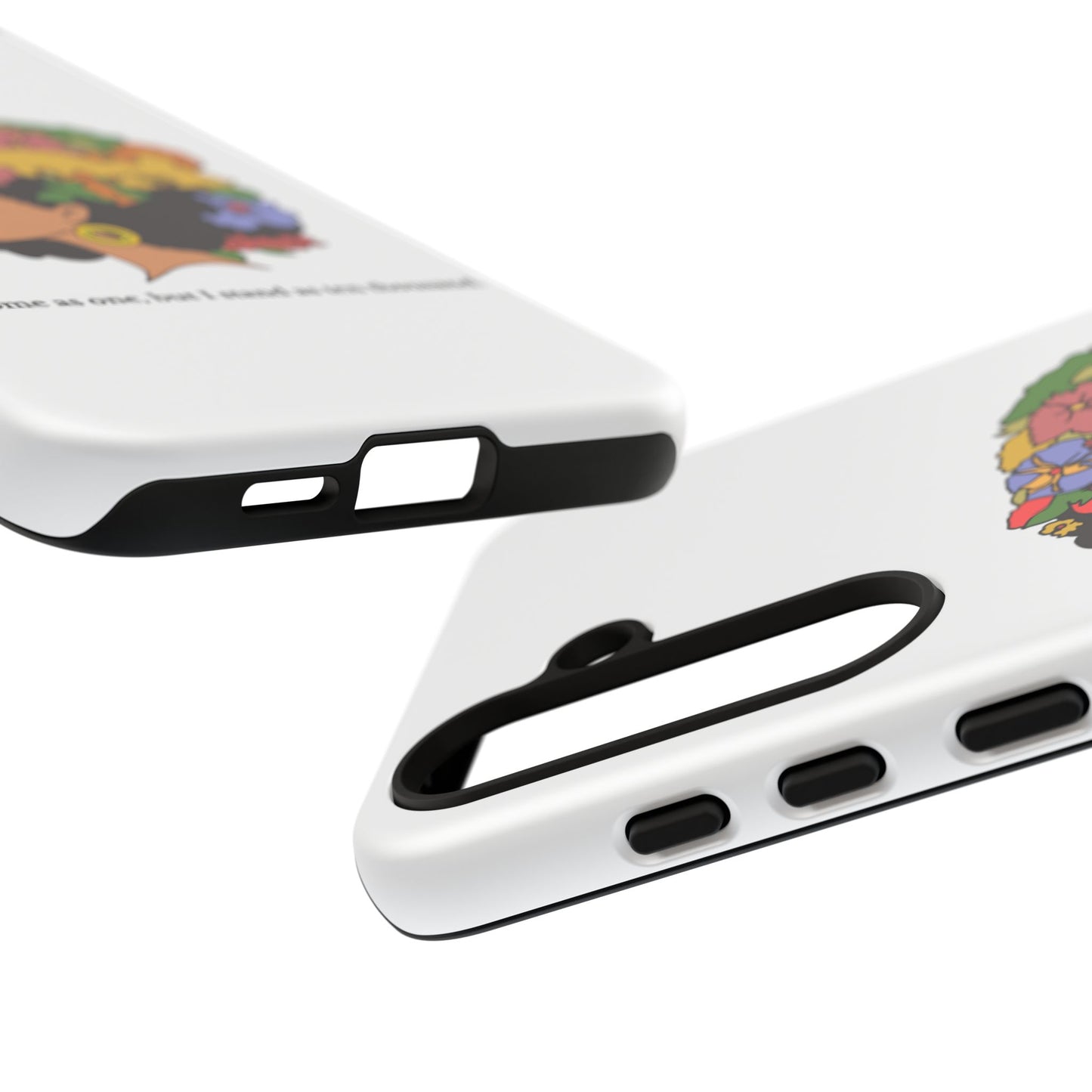 Afro Floral Phone Case — "I come as one, but I stand as ten thousand."